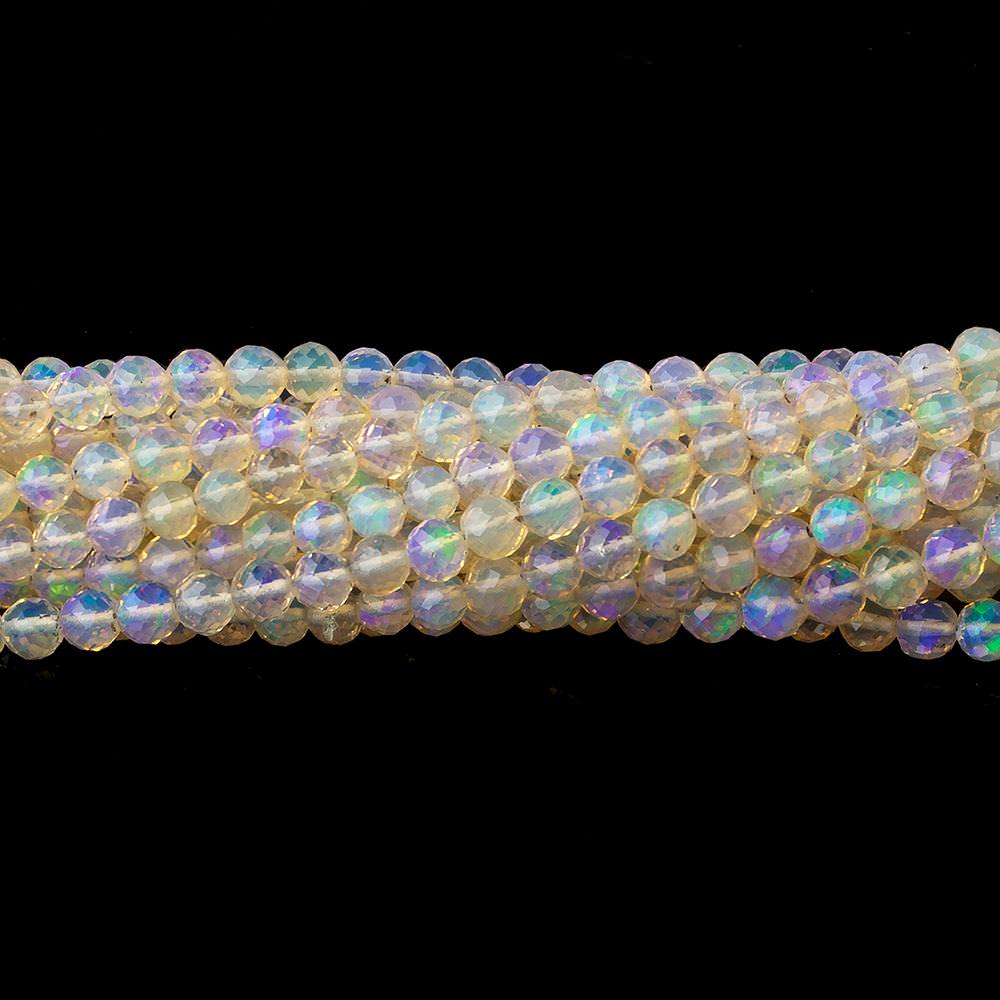 3.5mm Ethiopian Opal micro faceted round beads 17 inch 123 pieces AAA (ONLINE ORDER ONLY)