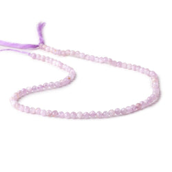 3.5mm Kunzite Micro Faceted Round Beads 12.5 inch 93 pieces (ONLINE ORDER ONLY)