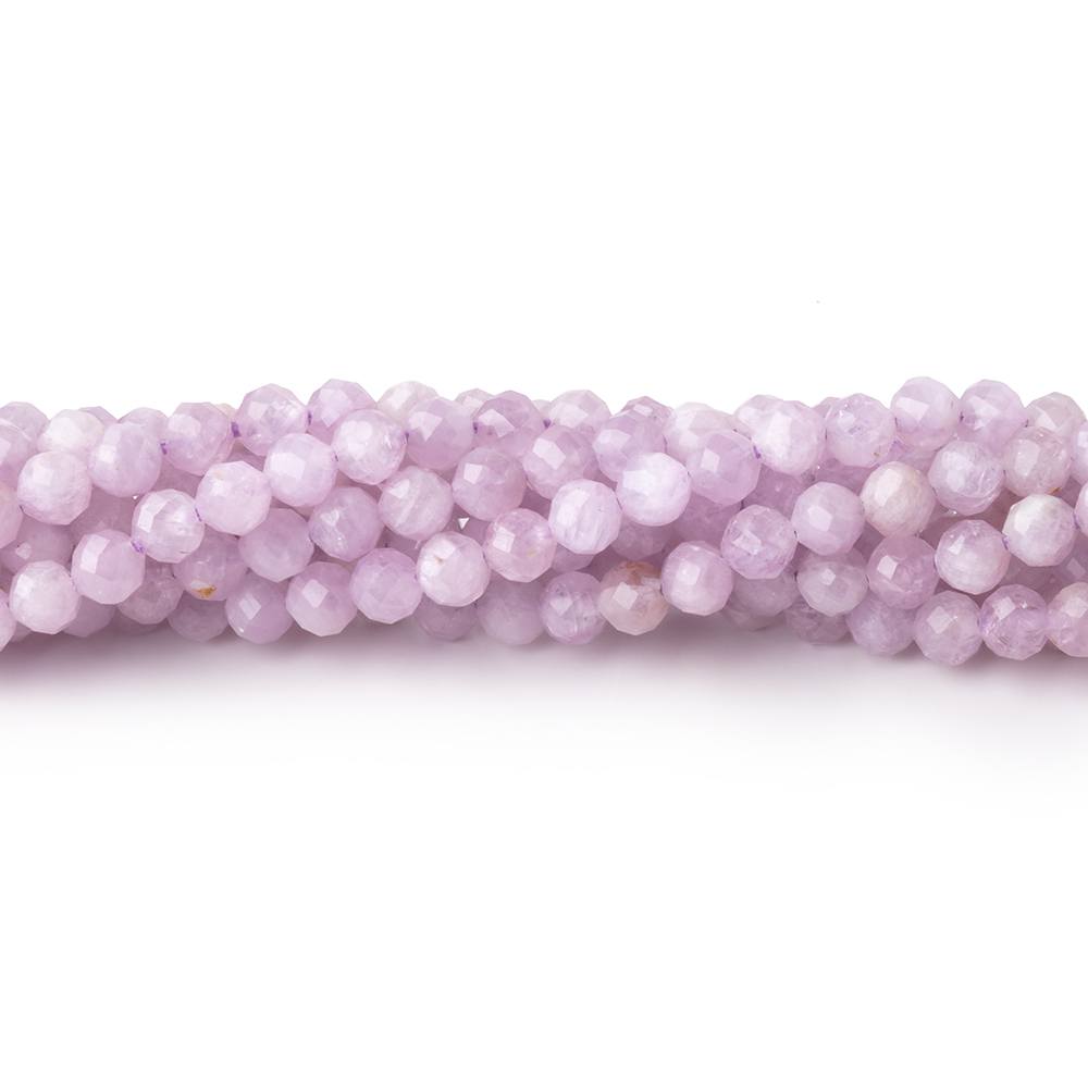 3.5mm Kunzite Micro Faceted Round Beads 12.5 inch 93 pieces (ONLINE ORDER ONLY)