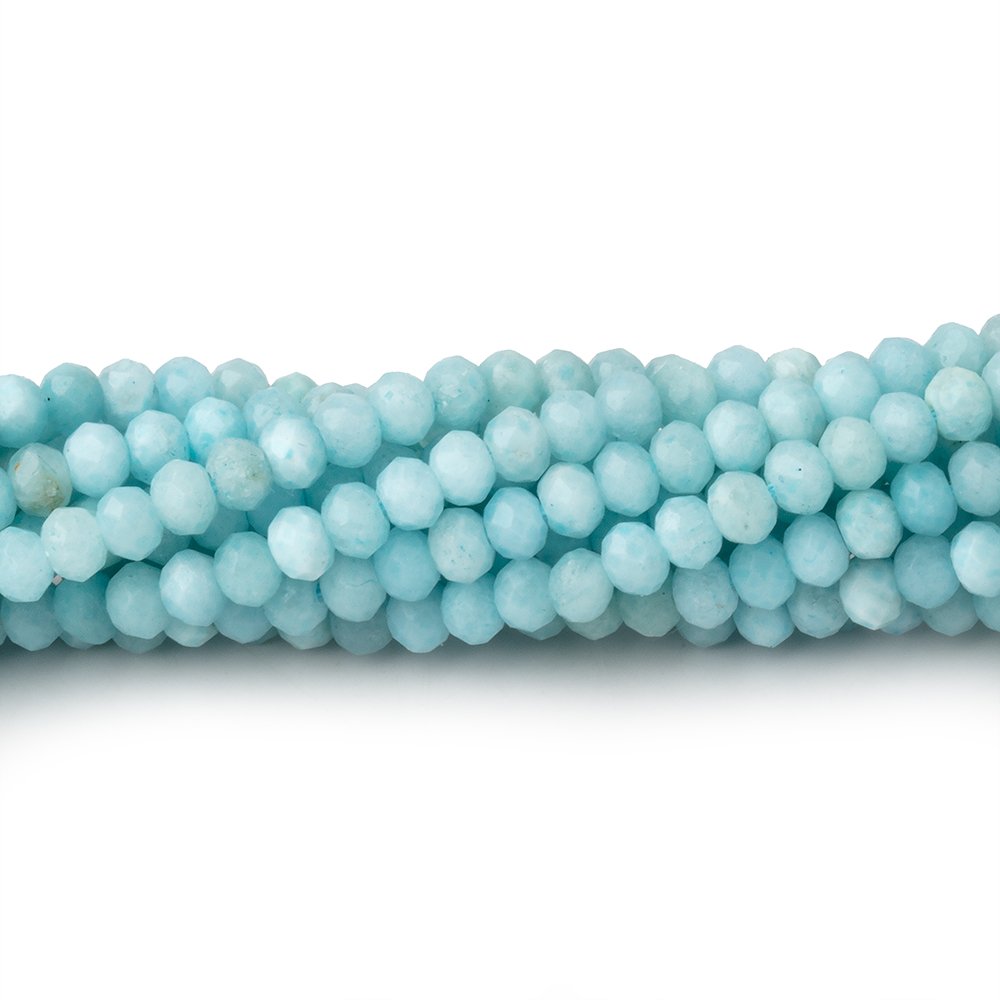 3.5mm Larimar Micro Faceted Rondelle Beads 12 inch 108 pieces (ONLINE ORDER ONLY)