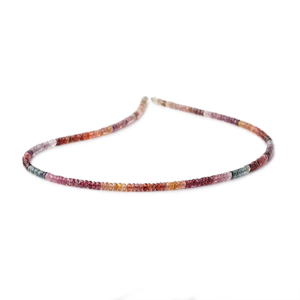 3.5mm Multi Color Spinel Faceted Rondelle Beads 15.5 inch 215 pieces AAA (ONLINE ORDER ONLY)
