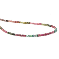 3.5mm Multi Color Tourmaline plain rondelle beads 13.5 inch 174 pieces (ONLINE ORDER ONLY)