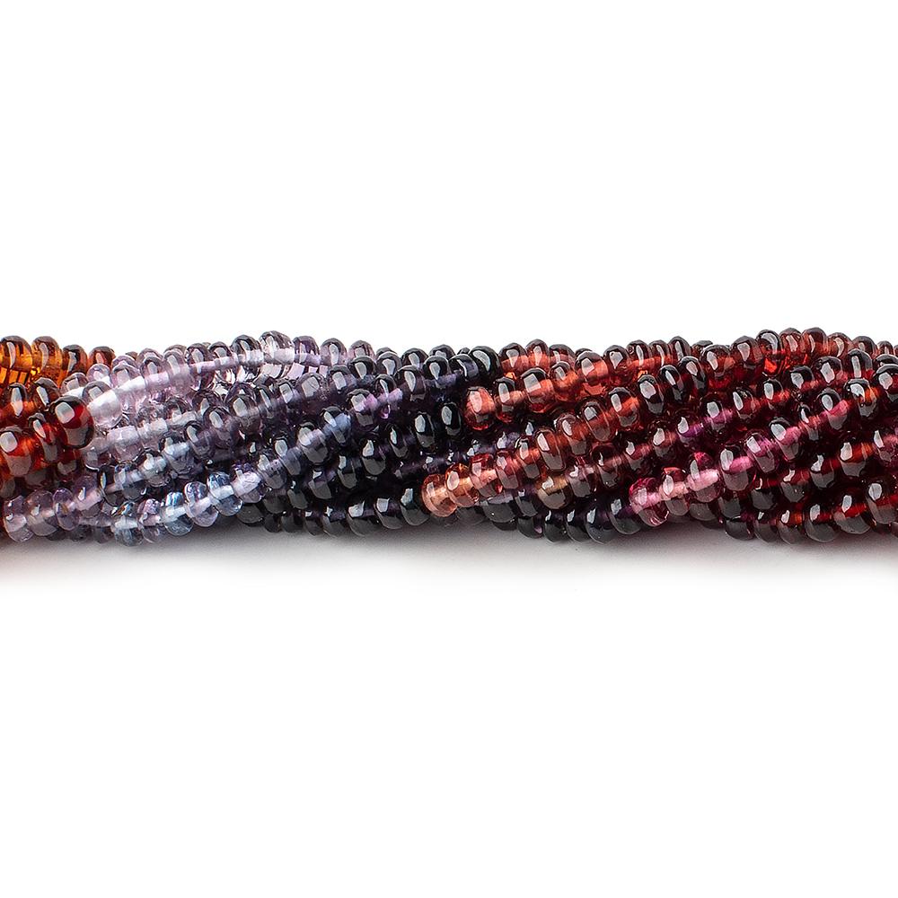 3.5mm Multi Gemstone Plain Rondelle Beads 13.5 inch 150 pieces (ONLINE ORDER ONLY)