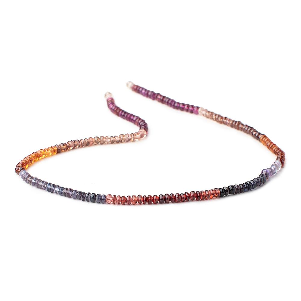 3.5mm Multi Gemstone Plain Rondelle Beads 13.5 inch 150 pieces (ONLINE ORDER ONLY)
