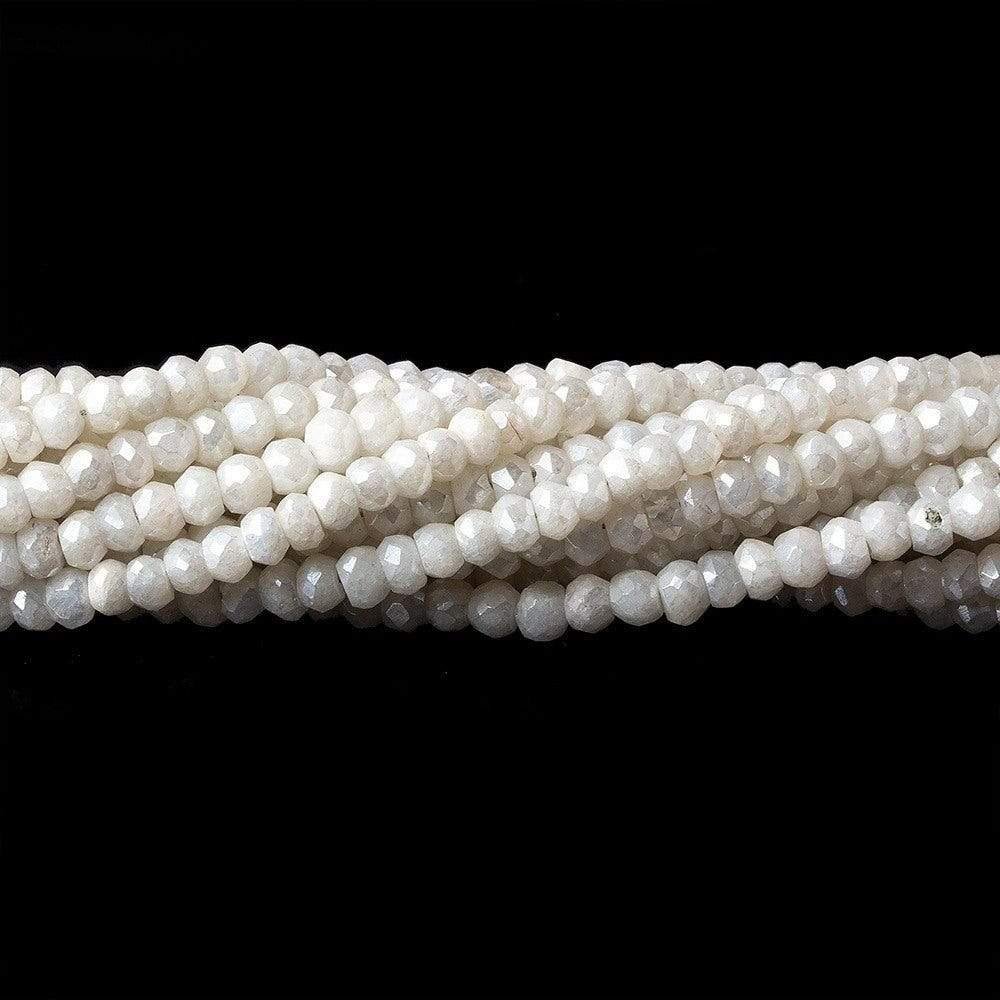 3.5mm Mystic White Quartz Faceted Rondelles 13 inch 128 pieces (ONLINE ORDER ONLY)