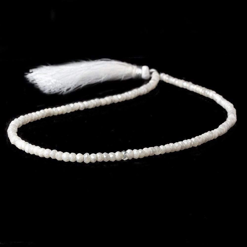 3.5mm Mystic White Quartz Faceted Rondelles 13 inch 128 pieces (ONLINE ORDER ONLY)