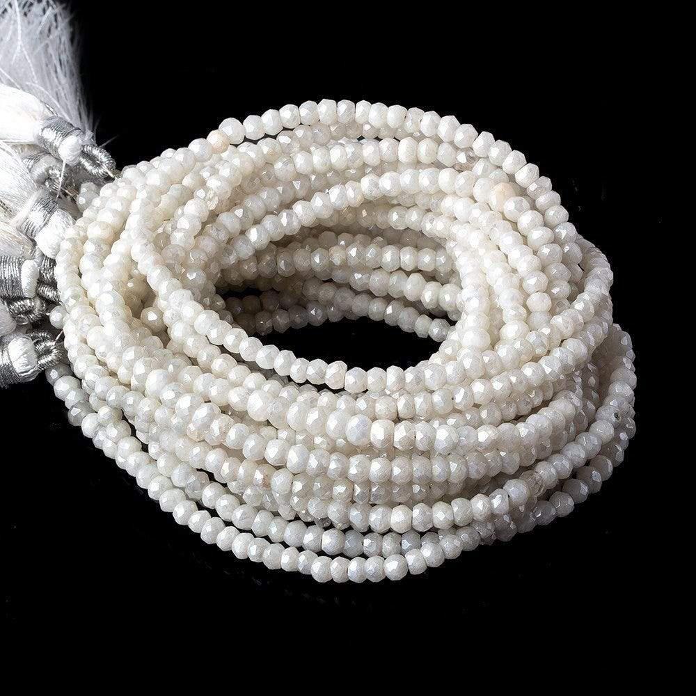 3.5mm Mystic White Quartz Faceted Rondelles 13 inch 128 pieces (ONLINE ORDER ONLY)