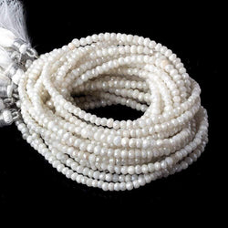 3.5mm Mystic White Quartz Faceted Rondelles 13 inch 128 pieces (ONLINE ORDER ONLY)