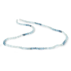 3.5mm Shaded Aquamarine Faceted Rondelle Beads 18 inch 239 pieces (ONLINE ORDER ONLY)
