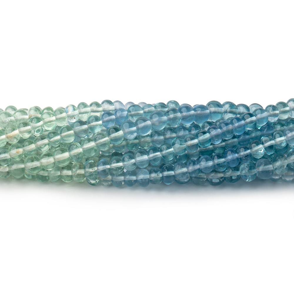 3.5mm Shaded Fluorite Plain Rondelle Beads 13 inch 121 pieces (ONLINE ORDER ONLY)