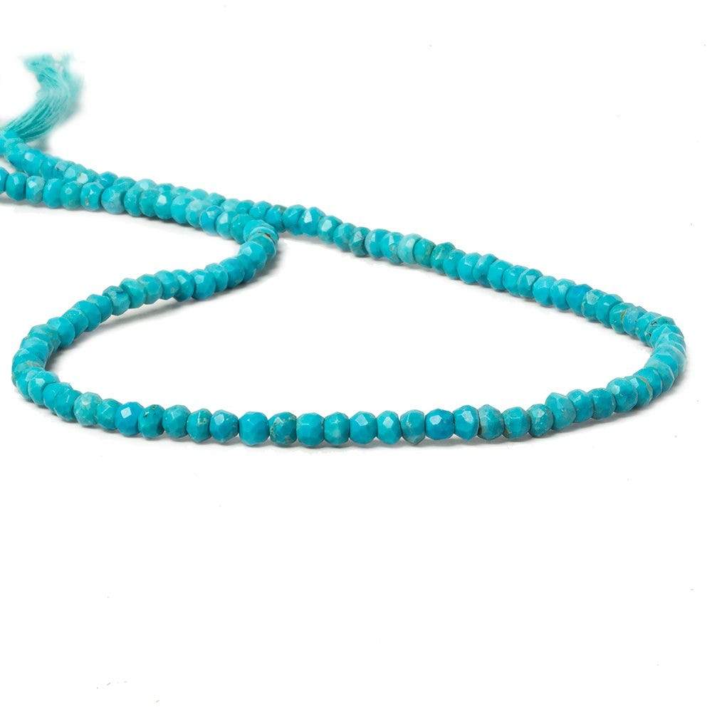3.5mm Turquoise Howlite Faceted Rondelle Beads 13 inch 120 pcs (ONLINE ORDER ONLY)