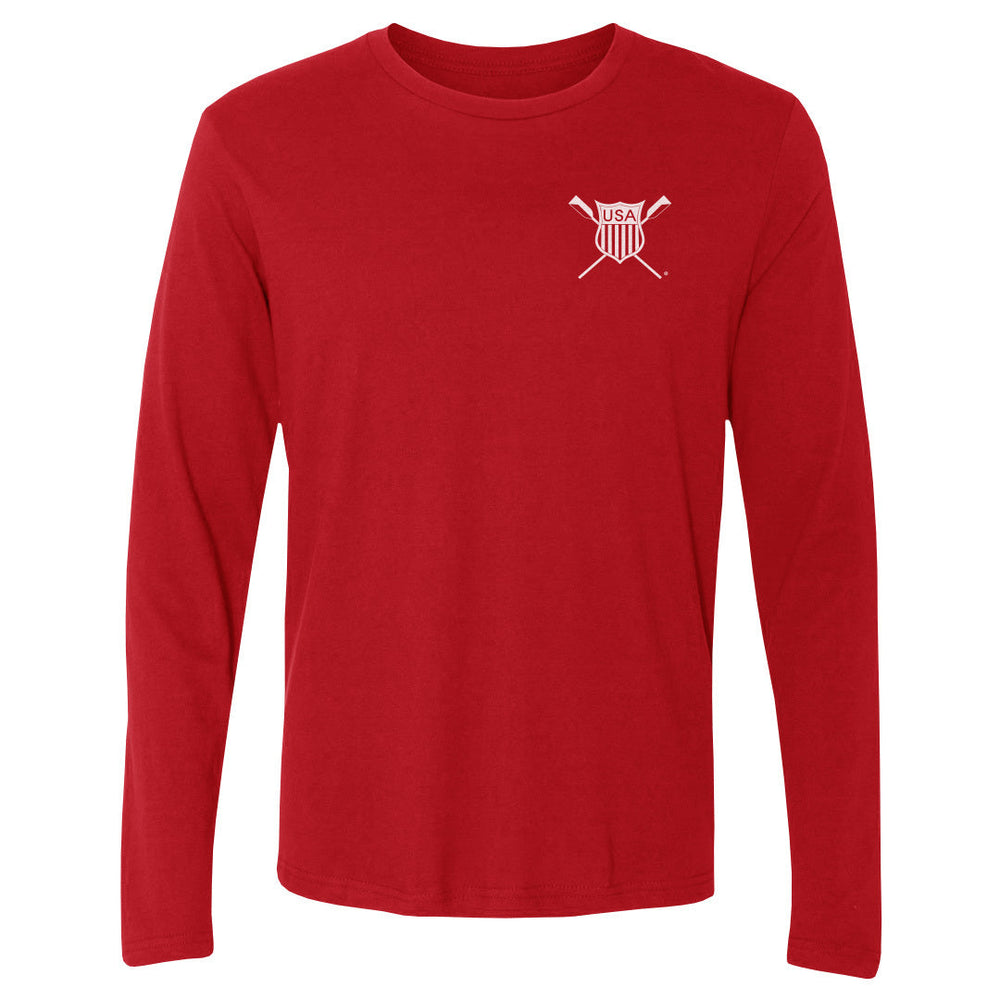 USRowing Emblem Pocket White WHT (ONLINE ORDER ONLY)