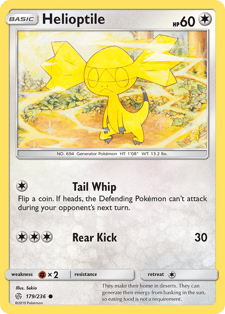 Helioptile (179/236) [Sun & Moon: Cosmic Eclipse] (Online Only)