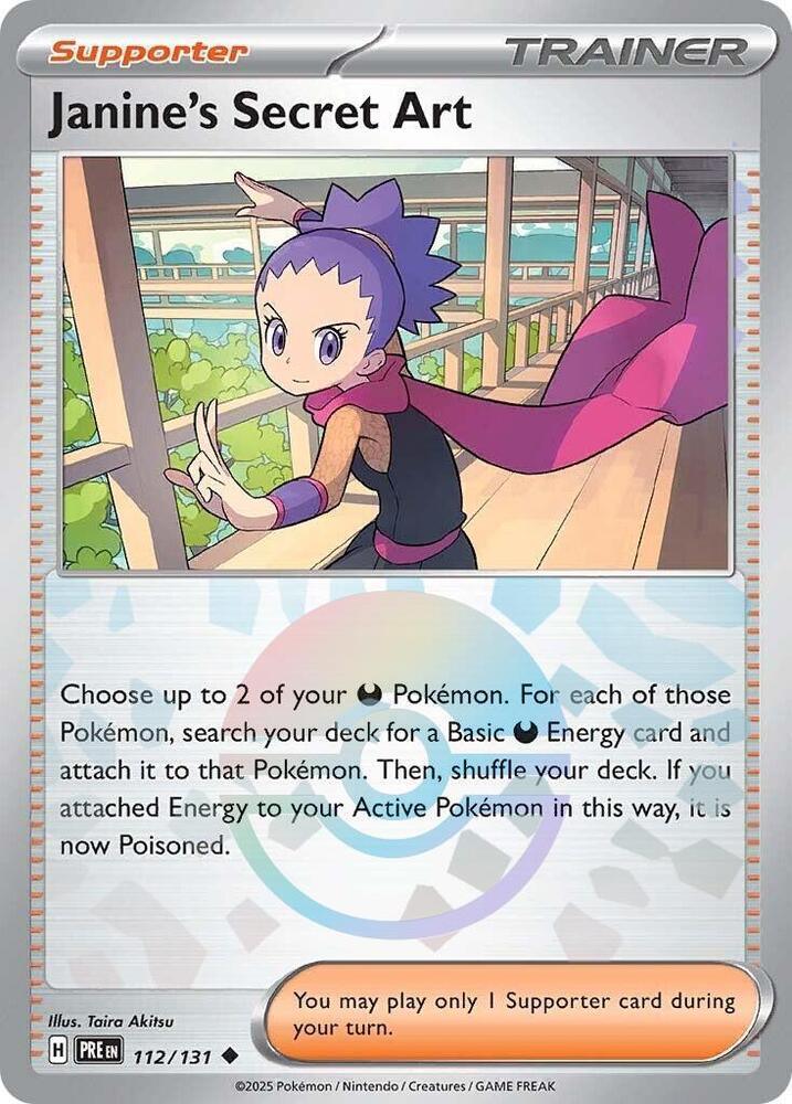 Janine's Secret Art (112/131) (Poke Ball Pattern) [Scarlet & Violet: Prismatic Evolutions] (Online Only)