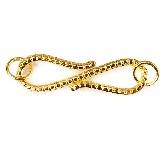 36mm Vermeil S Hook Pebble Design 1 piece (ONLINE ORDER ONLY)