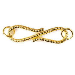 36mm Vermeil S Hook Pebble Design 1 piece (ONLINE ORDER ONLY)