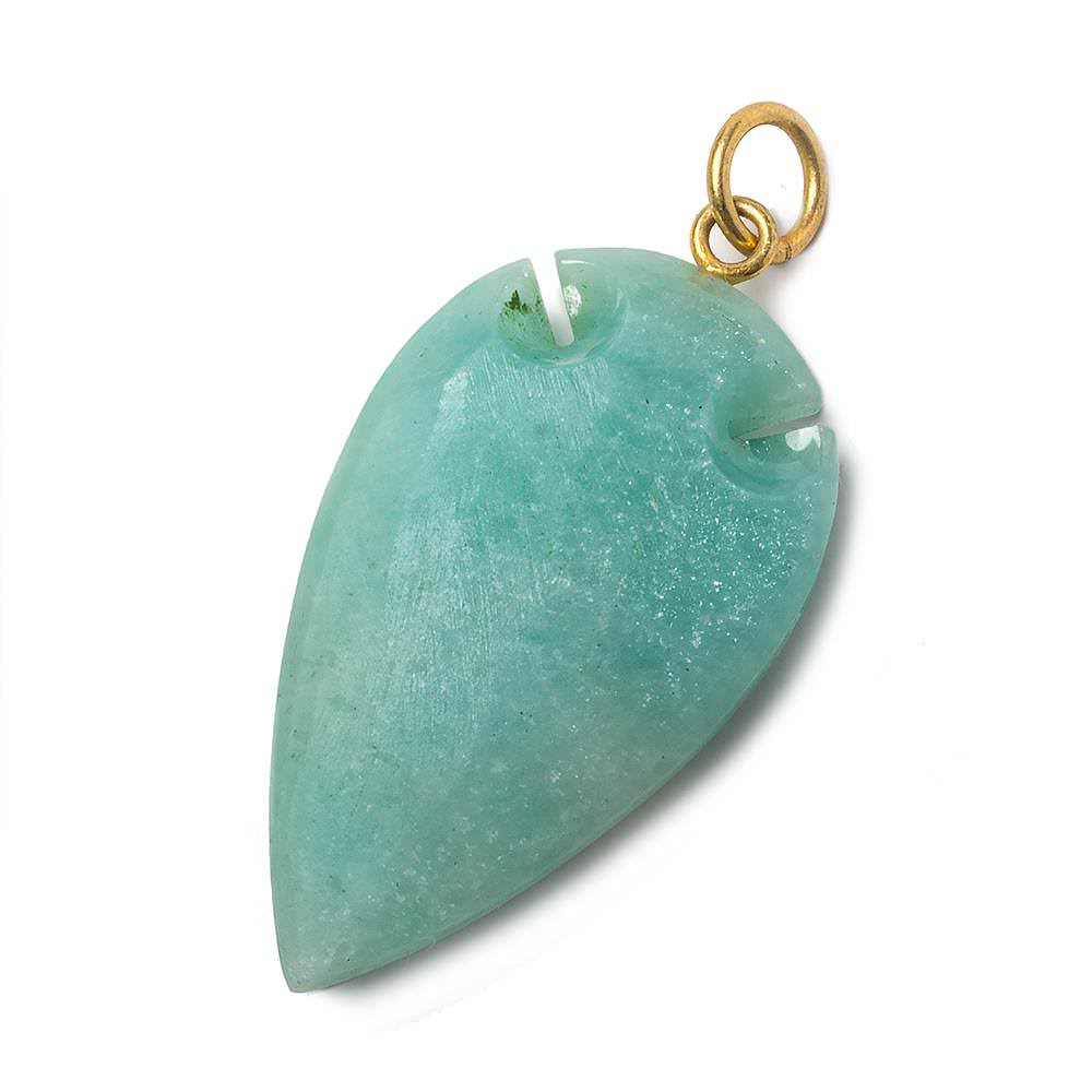 36x20mm Amazonite Matte Arrowhead Focal Pendant 1 piece (ONLINE ORDER ONLY)