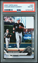 Graded 2025 Topps Now Colson Montgomery #387 Rookie RC Baseball Card PSA 8 Near Mint