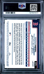 Graded 2025 Topps Chrome Kristian Campbell #171 Sepia Refractor Rookie RC Baseball Card PSA 8 Near Mint