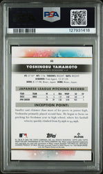 Graded 2024 Topps Inception Yoshinobu Yamamoto #44 Green Rookie RC Baseball Card PSA 10 Gem Mint (ONLINE ORDER ONLY)