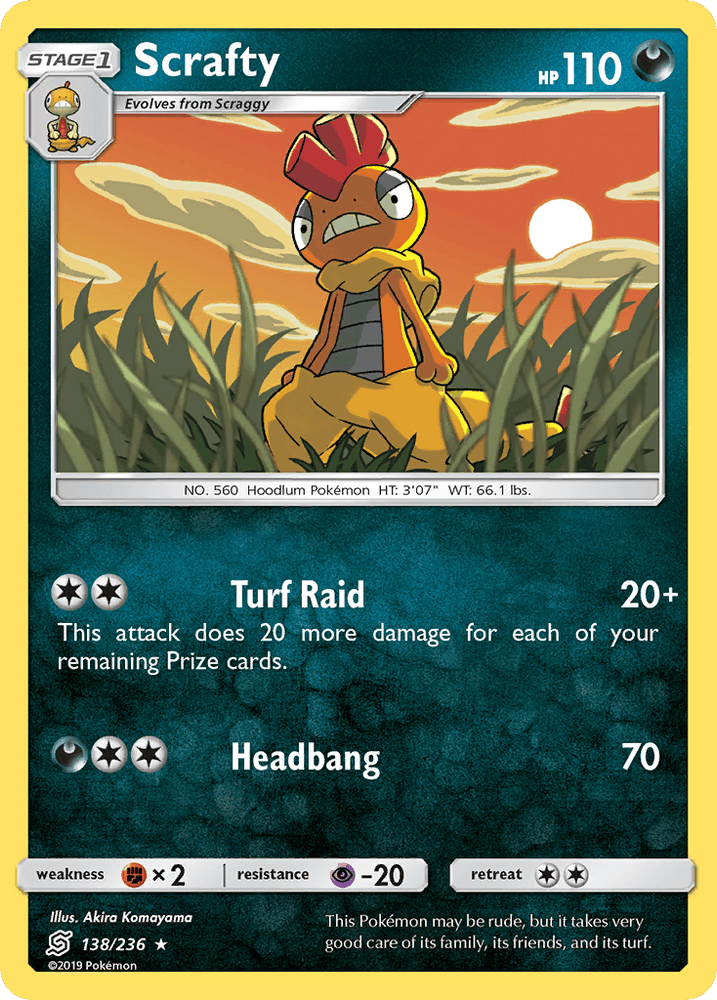 Scrafty (138/236) [Sun & Moon: Unified Minds] (Online Only)