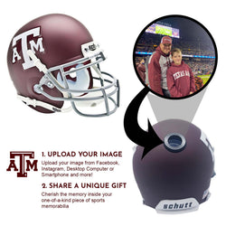Texas A&M Aggies College Football Collectible Mini Helmet - Picture Inside - FANZ Collectibles (Online Order Only) (ONLINE ORDER ONLY)