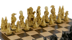 Chess Set - Sea Life Resin Chess Pieces on Ebony/Maple Veneer Chess Board (ONLINE ORDER ONLY)