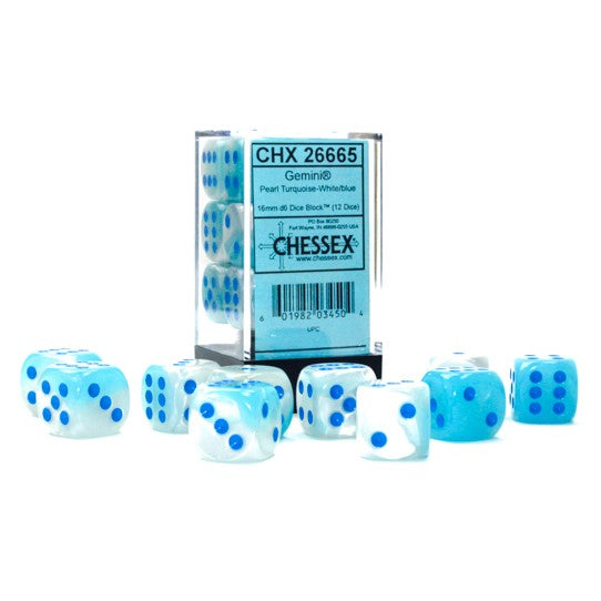 CHESSEX: D6 Gemini DICE SETS - 16mm (Online Order Only)