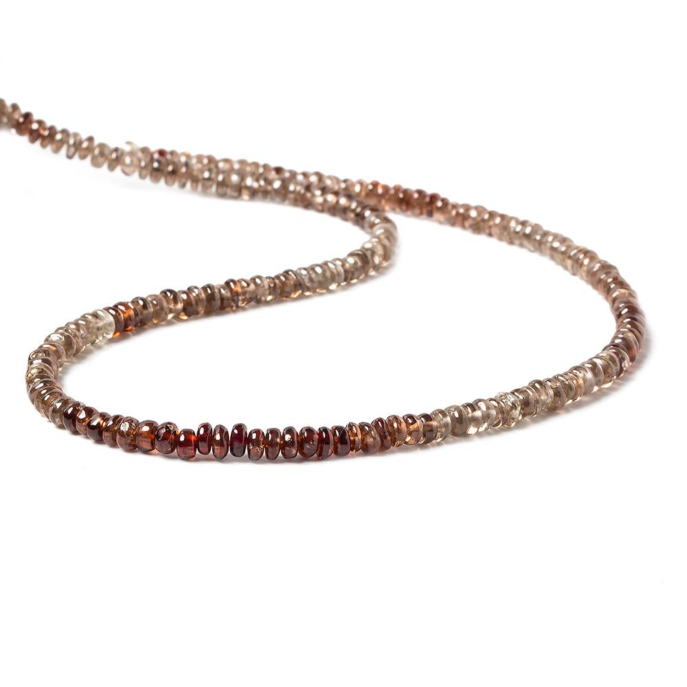 3.8-4mm MultiColor Zircon Plain Rondelle Beads 13 inch 175 pieces (ONLINE ORDER ONLY)