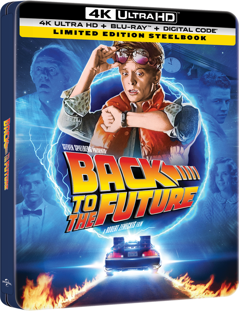 Back to the Future Limited Edition Steelbook (4K Ultra HD + Blu-ray™ + Digital Code) [TEMPORARILY PRE-SOLD OUT: Expected Availability October 14, 2025!] (ONLINE ORDER ONLY)