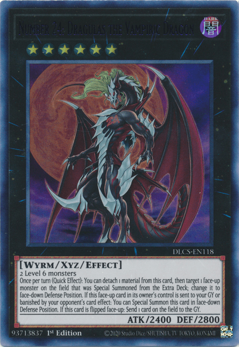 Number 24: Dragulas the Vampiric Dragon (Purple) [DLCS-EN118] Ultra Rare (ONLINE ORDER ONLY)