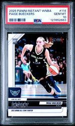 Graded 2025 Panini Instant WNBA Paige Bueckers #114 Rookie RC Basketball Card PSA 10 Gem Mint