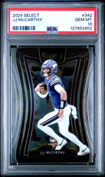 Graded 2024 Panini Select JJ McCarthy #342 Rookie RC Football Card PSA 10 Gem Mint