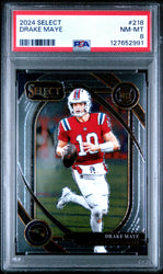Graded 2024 Panini Select Drake Maye #218 Rookie RC Football Card PSA 8 Near Mint