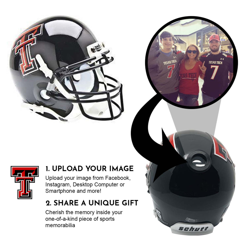 Texas Tech Red Raiders College Football Collectible Mini Helmet - Picture Inside - FANZ Collectibles (Online Order Only) (ONLINE ORDER ONLY)
