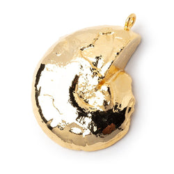 38x32.5mm Gold Leafed Ammonite Fossil Pendant 1 piece (ONLINE ORDER ONLY)