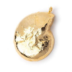 38x32mm Gold Leafed Ammonite Fossil Pendant 1 piece (ONLINE ORDER ONLY)