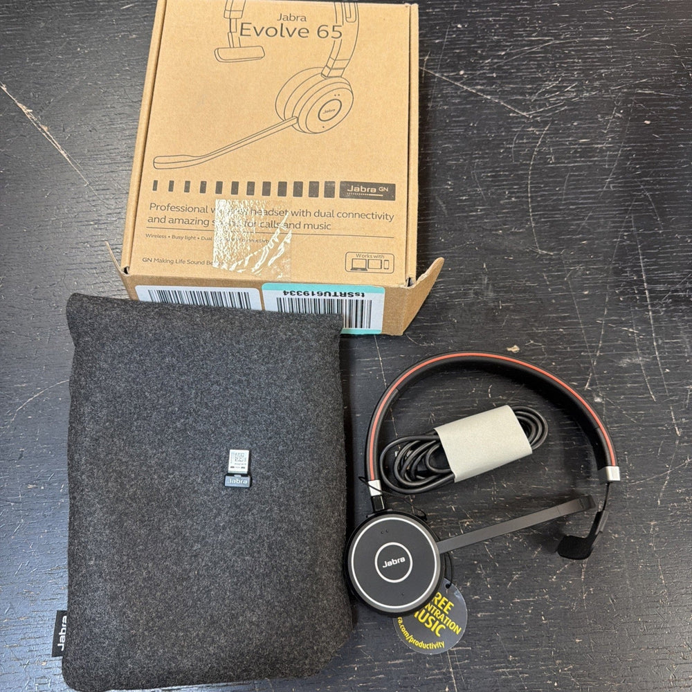 Jabra Evolve 65 SE Mono Wireless Headset with Bluetooth and Noise Cancelling Mic (ONLINE ORDER ONLY)