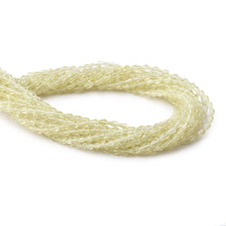4-4.5mm Lemon Quartz Straight Drilled Tear Drops 14.75 inch 63 Beads