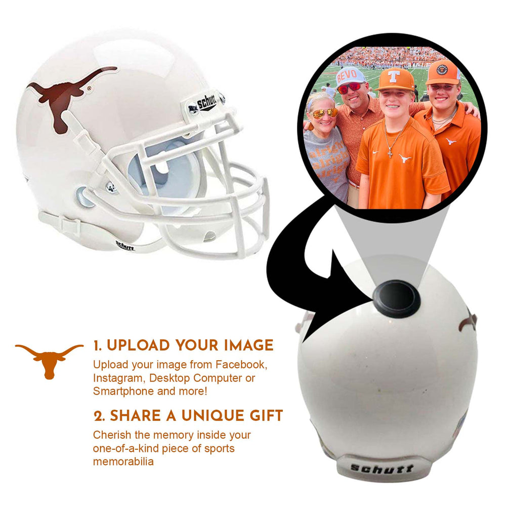 Texas Longhorns College Football Collectible Mini Helmet - Picture Inside - FANZ Collectibles (Online Order Only) (ONLINE ORDER ONLY)