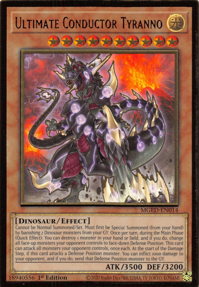 Ultimate Conductor Tyranno [MGED-EN014] Gold Rare (ONLINE ORDER ONLY)