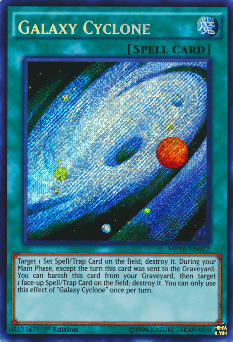 Galaxy Cyclone [MP16-EN027] Secret Rare (ONLINE ORDER ONLY)