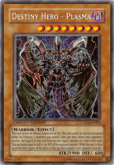 Destiny Hero - Plasma [CT04-EN003] Secret Rare (ONLINE ORDER ONLY)