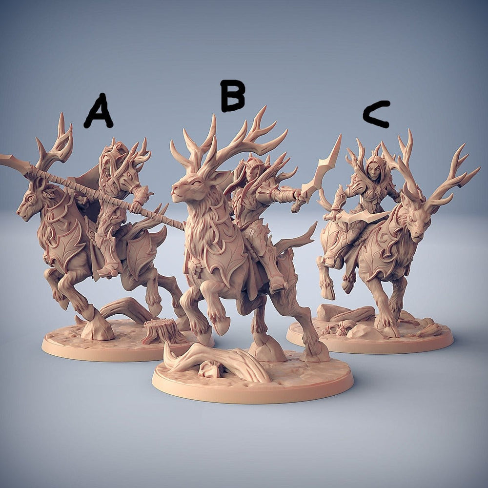 3D Printed Artisan Guild Sylvan Stag Rider Sylvan Knights 28mm 32mm