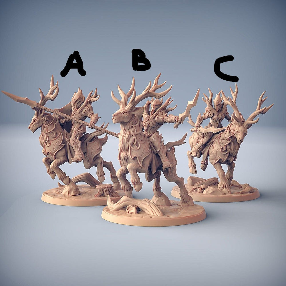 3D Printed Artisan Guild Sylvan Stag Rider Sylvan Knights 28mm 32mm
