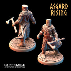 3D Printed Asgard Rising Medieval Knights Set 28mm - 32mm Ragnarok D&D
