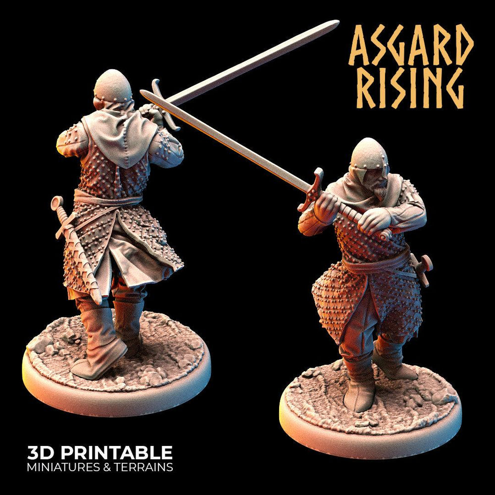 3D Printed Asgard Rising Medieval Knights Set 28mm - 32mm Ragnarok D&D