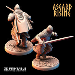 3D Printed Asgard Rising Medieval Knights Set 28mm - 32mm Ragnarok D&D