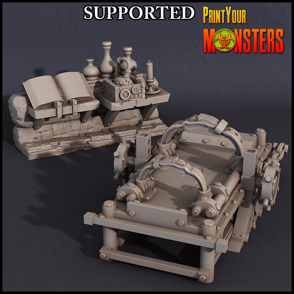 3D Printed Print Your Monsters Horrifying Laboratory Terrain Pack 28mm - 32mm D&D Wargaming
