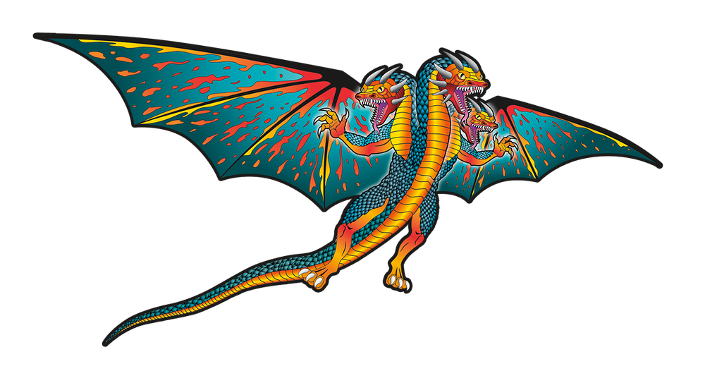 3 Headed Ultra Nylon 74 inch Wingspan Dragon (ONLINE ORDER ONLY)